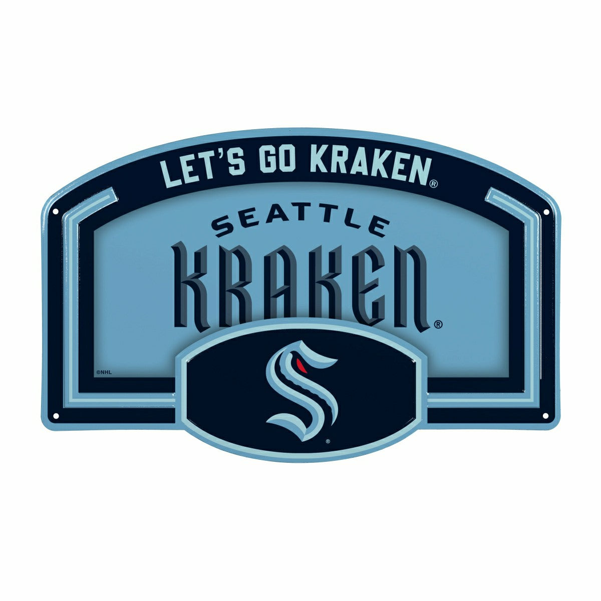 Seattle Kraken USA Embossed Steel Wall Sign, 11" x 17" - NHL Home