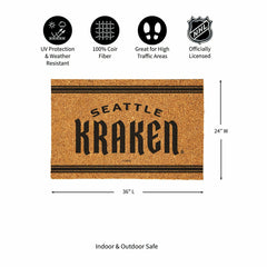Seattle Kraken Large One Color Coir Mat, 36"x24" - NHL