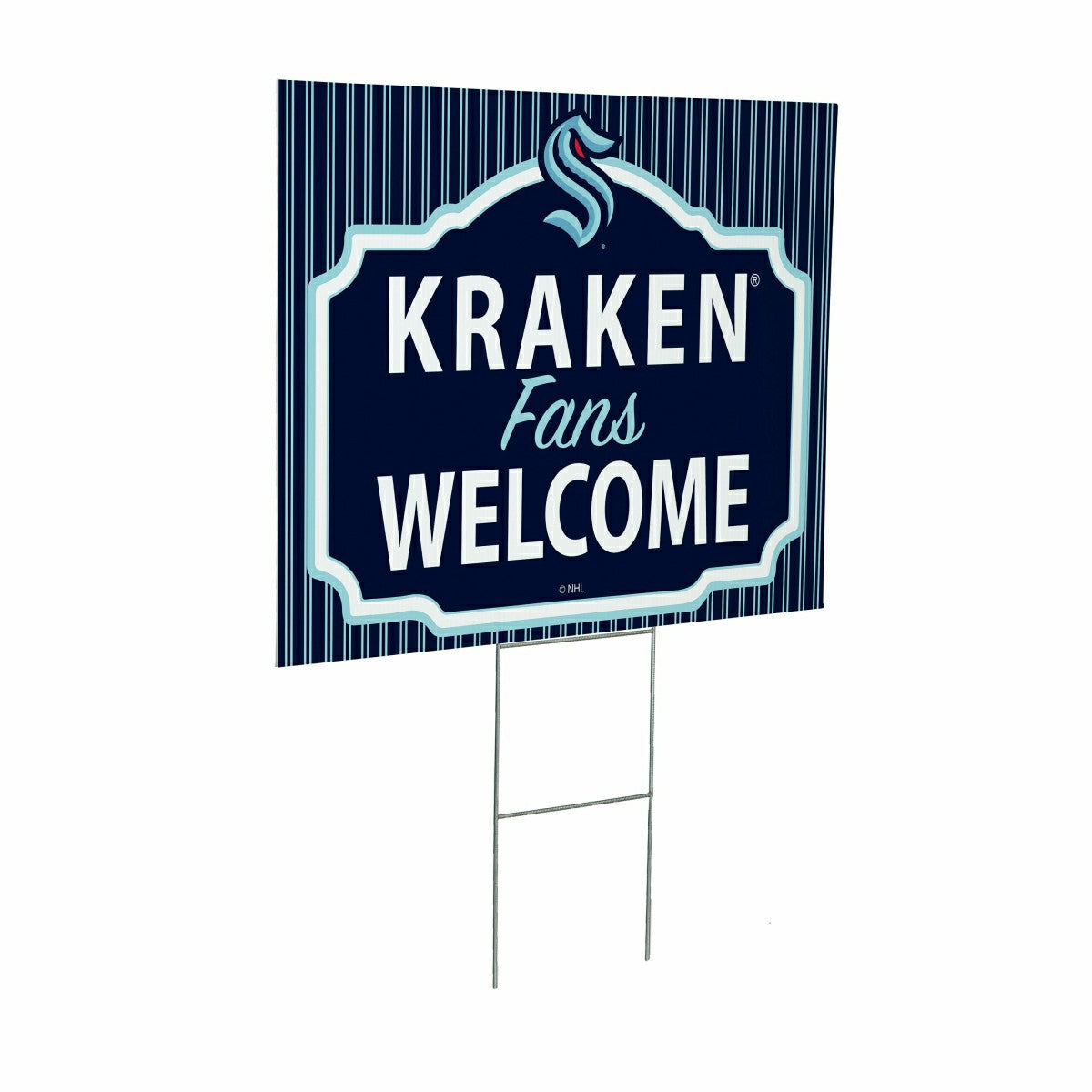 Seattle Kraken Coroplast Yard Sign, "Fans Welcome" - NHL Home