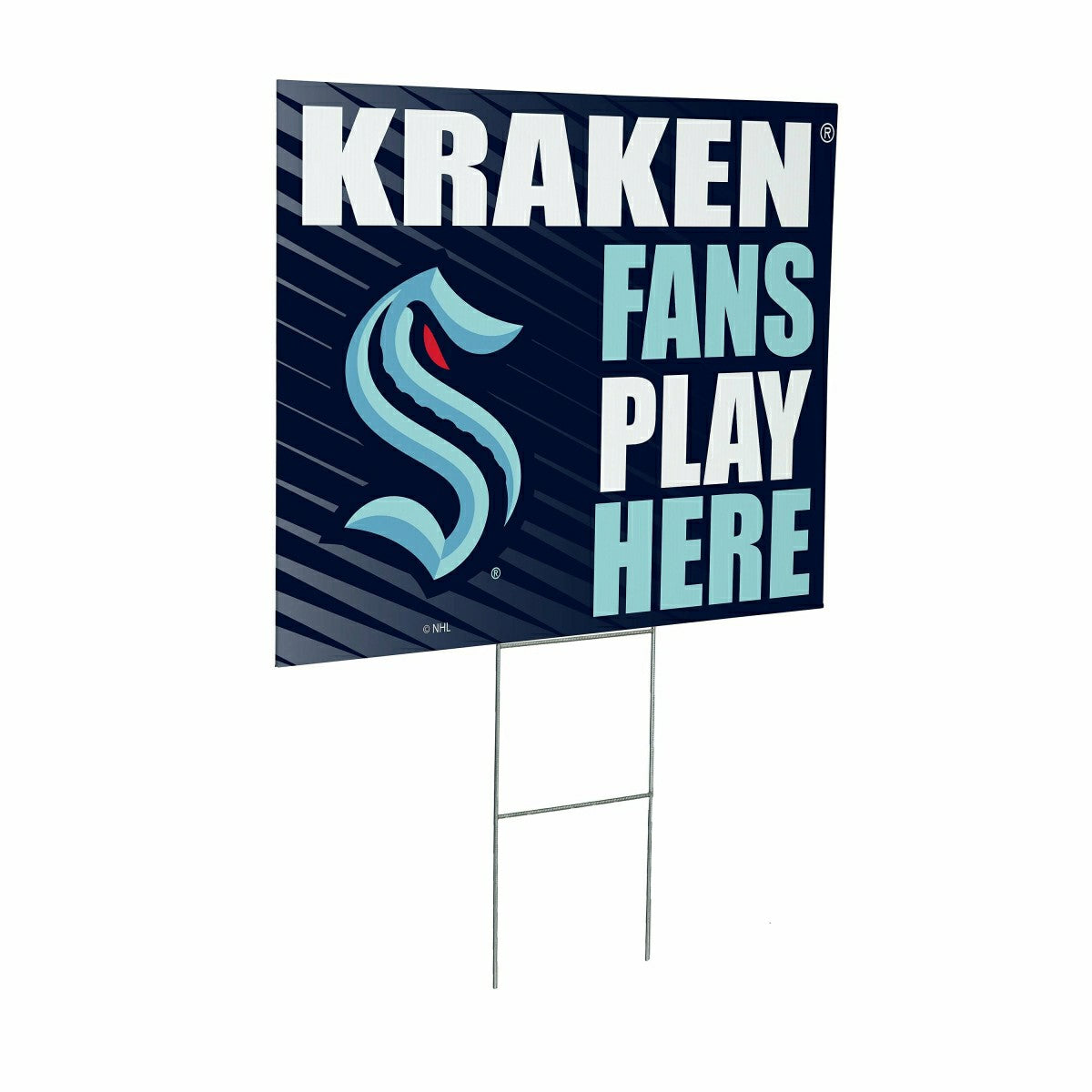 Seattle Kraken Coroplast Yard Sign "Fans Play Here" - NHL Home