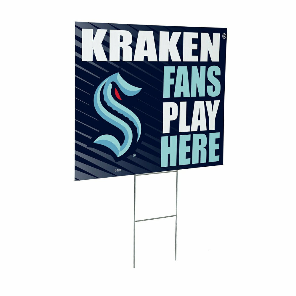 Seattle Kraken Coroplast Yard Sign "Fans Play Here" - NHL Home