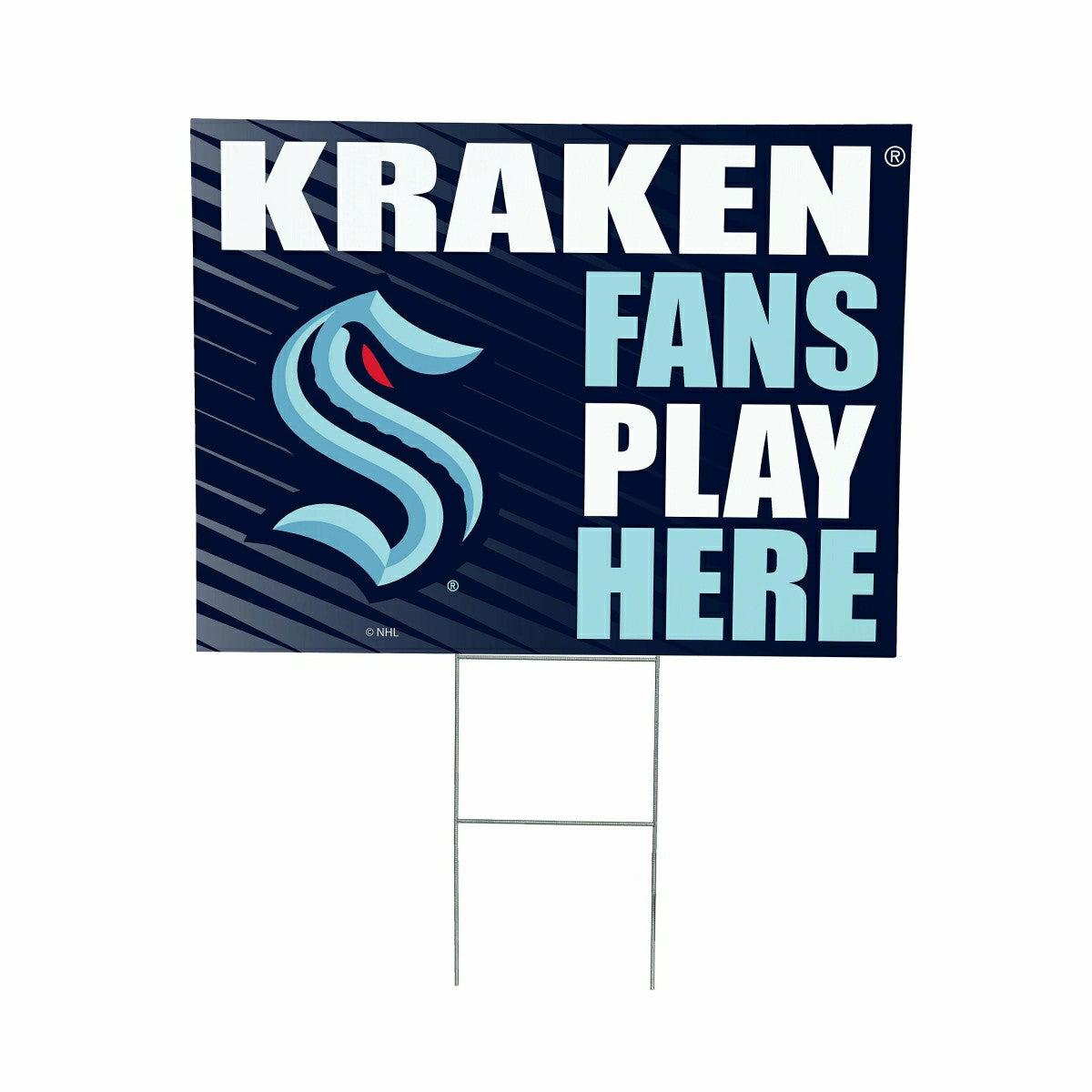 Seattle Kraken Coroplast Yard Sign "Fans Play Here" - NHL Home