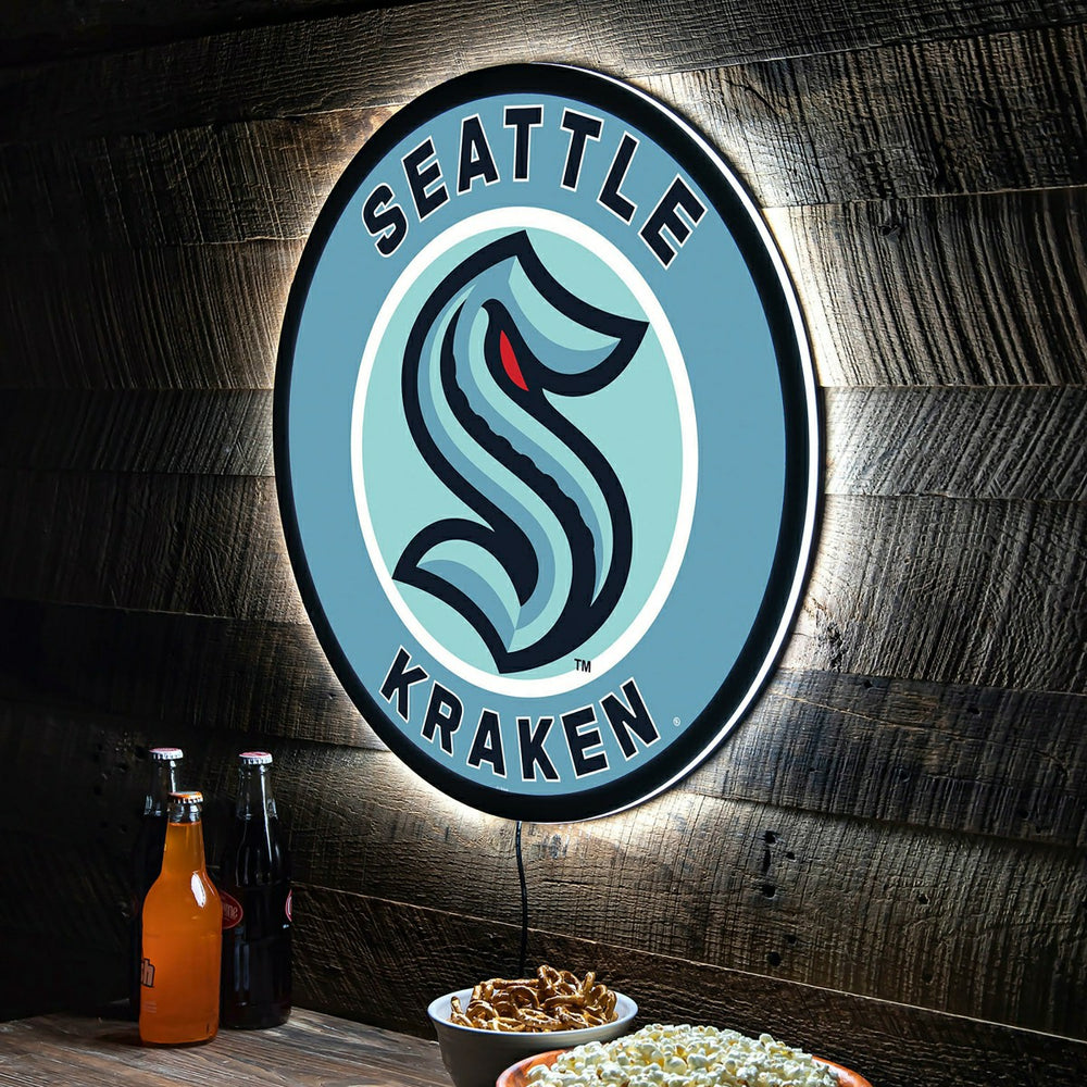 LED Wall Decor, Round, Seattle Kraken - NHL Home