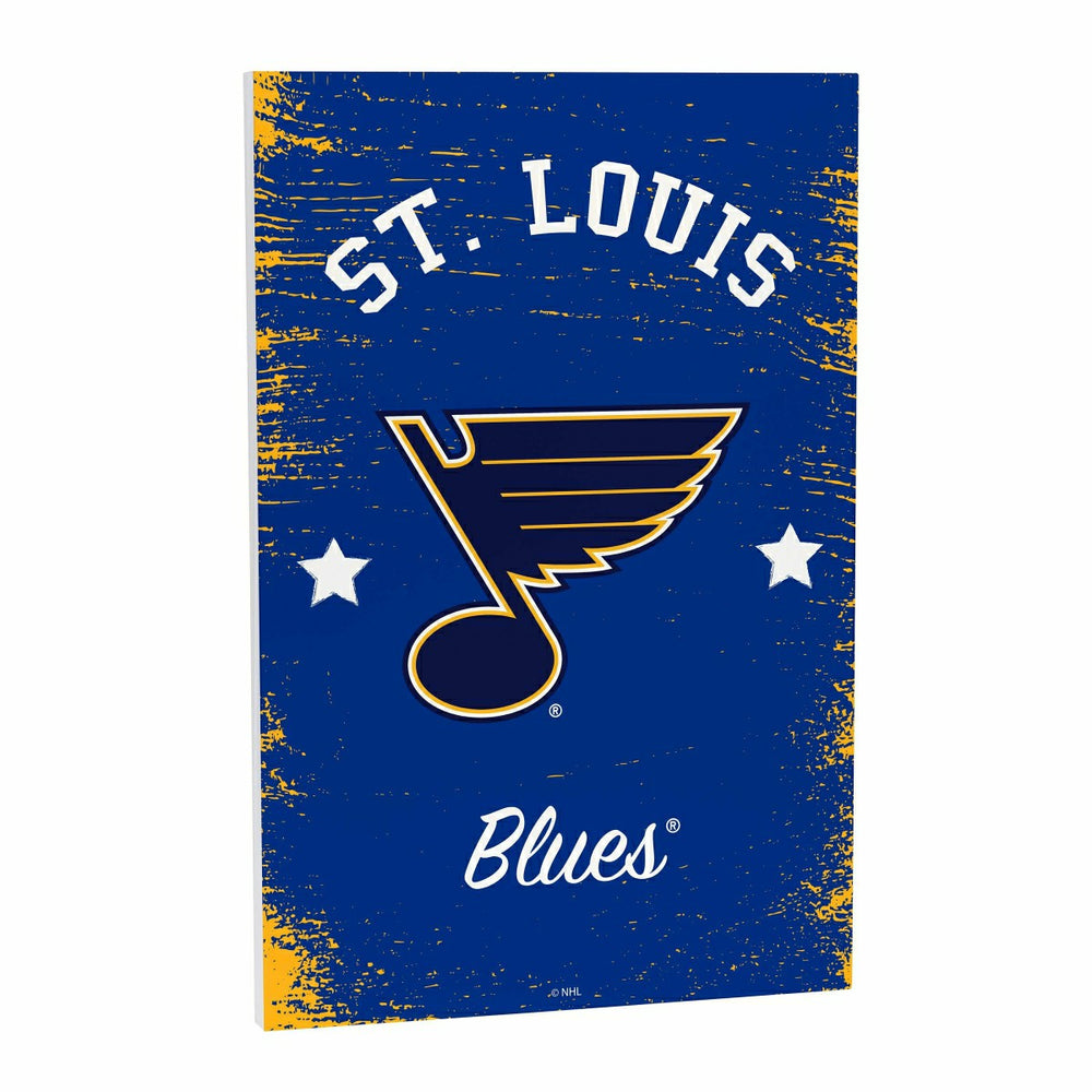 St Louis Blues Wood Wall Sign, 16x24 - NHL Home