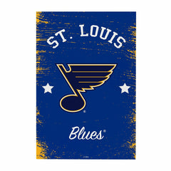 St Louis Blues Wood Wall Sign, 16x24 - NHL Home