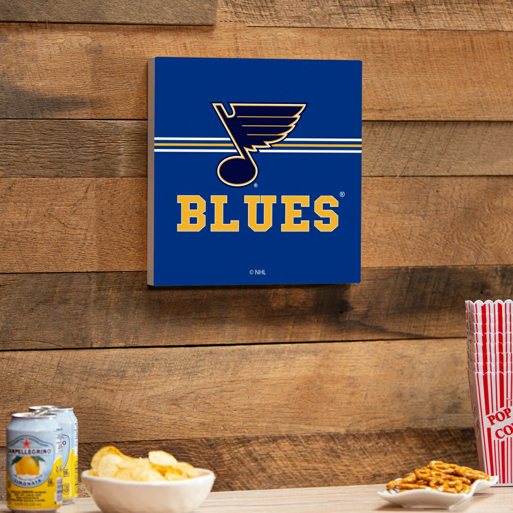 St Louis Blues Wood Wall Sign, 12x12 - NHL Home