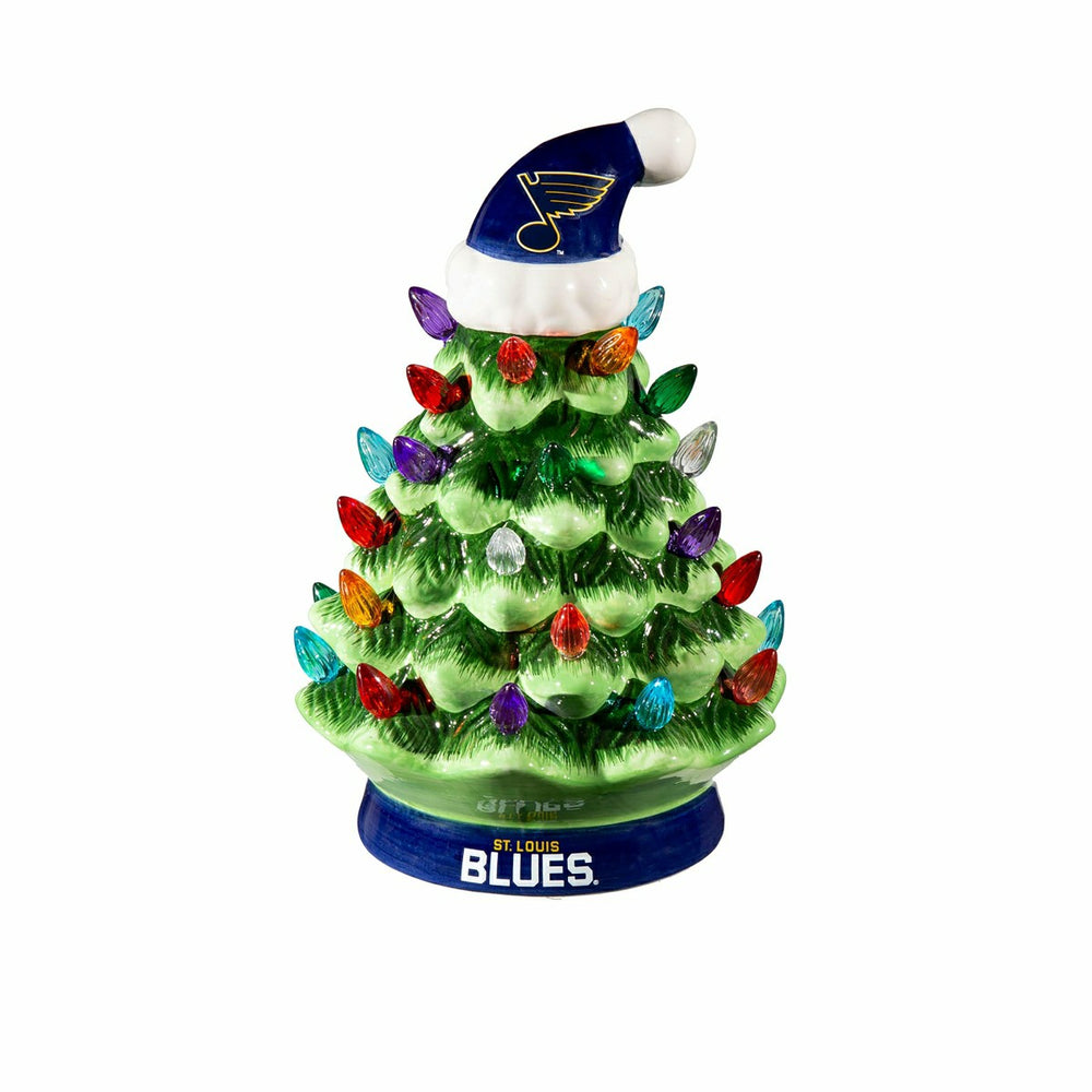 8" LED Ceramic Christmas Tree, St Louis Blues - NHL Home