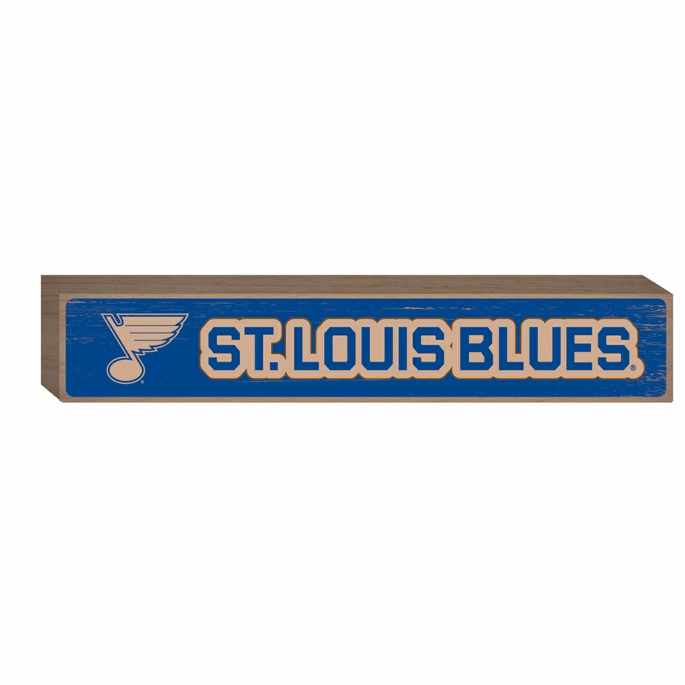 St Louis Blues Engraved Wood Sign, 3.5" x 18" - NHL Home