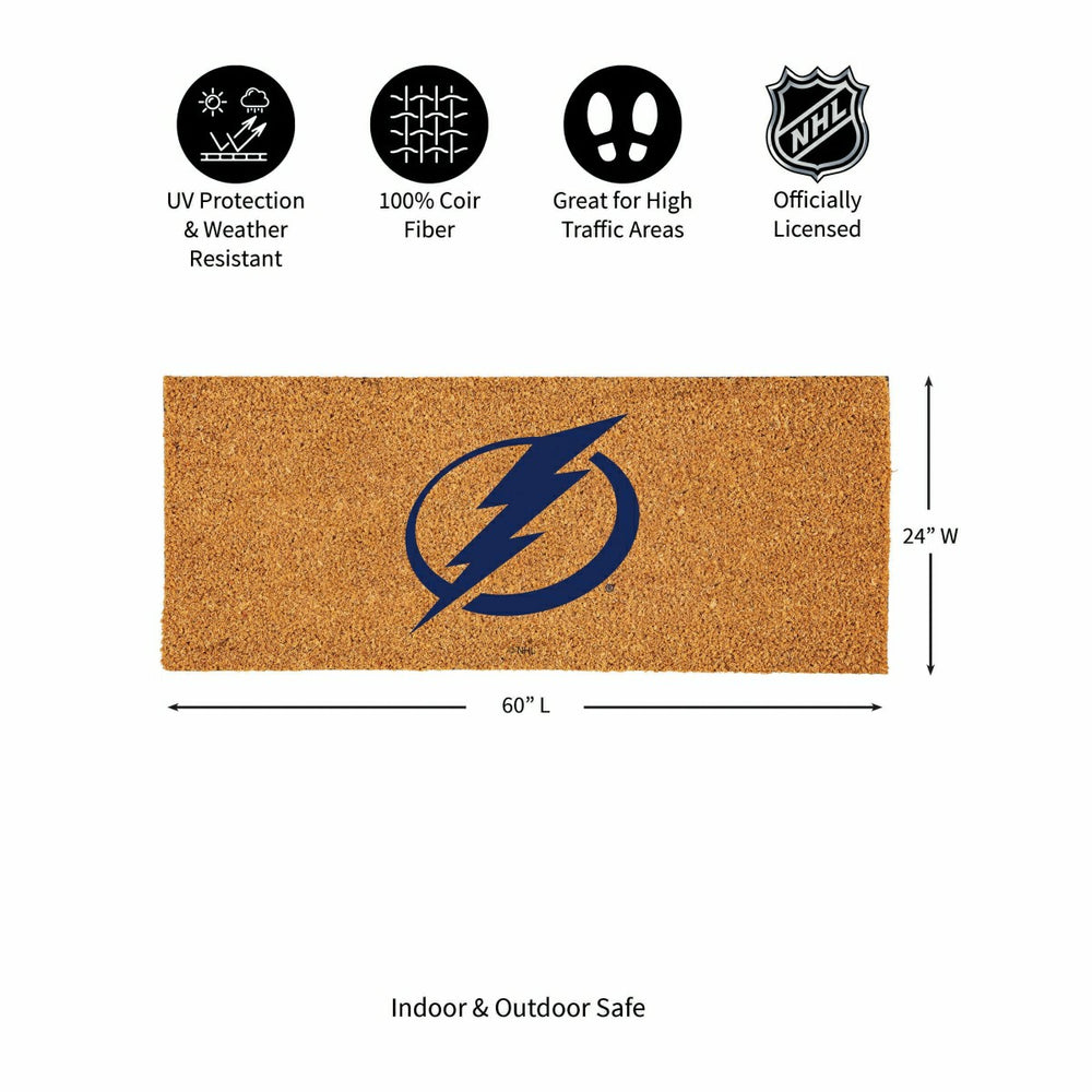 Tampa Bay Lightning Extra Large Full Color Coir Mat, 60"x24" - NHL