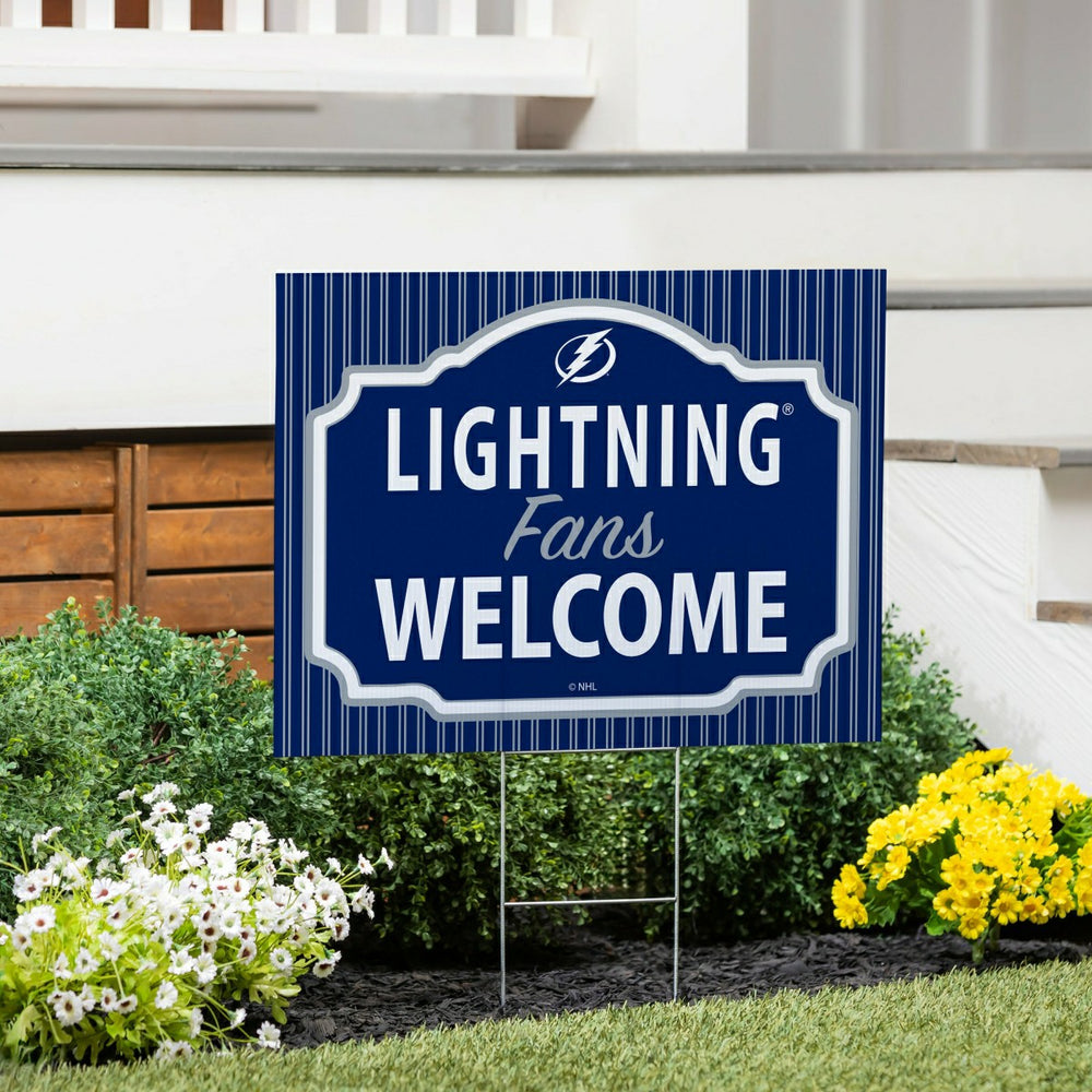 Tampa Bay Lightning Coroplast Yard Sign, "Fans Welcome" - NHL Home