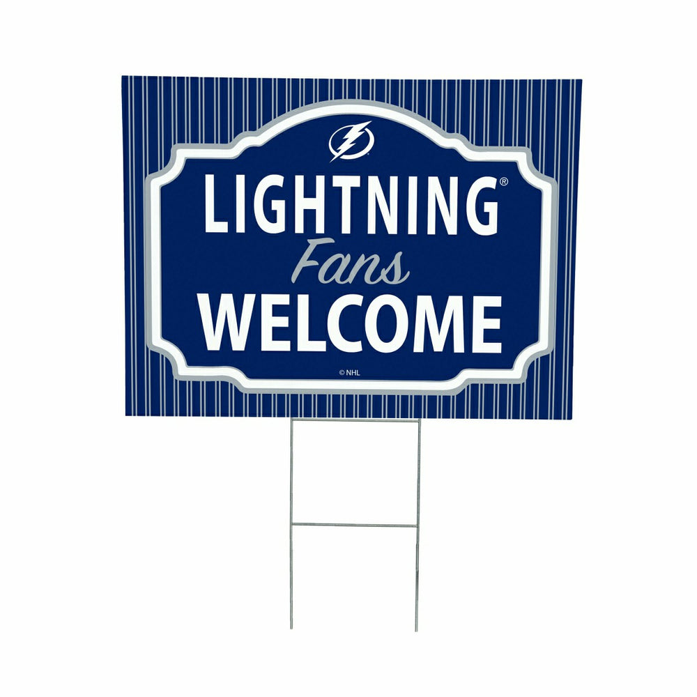 Tampa Bay Lightning Coroplast Yard Sign, "Fans Welcome" - NHL Home