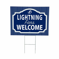 Tampa Bay Lightning Coroplast Yard Sign, "Fans Welcome" - NHL Home