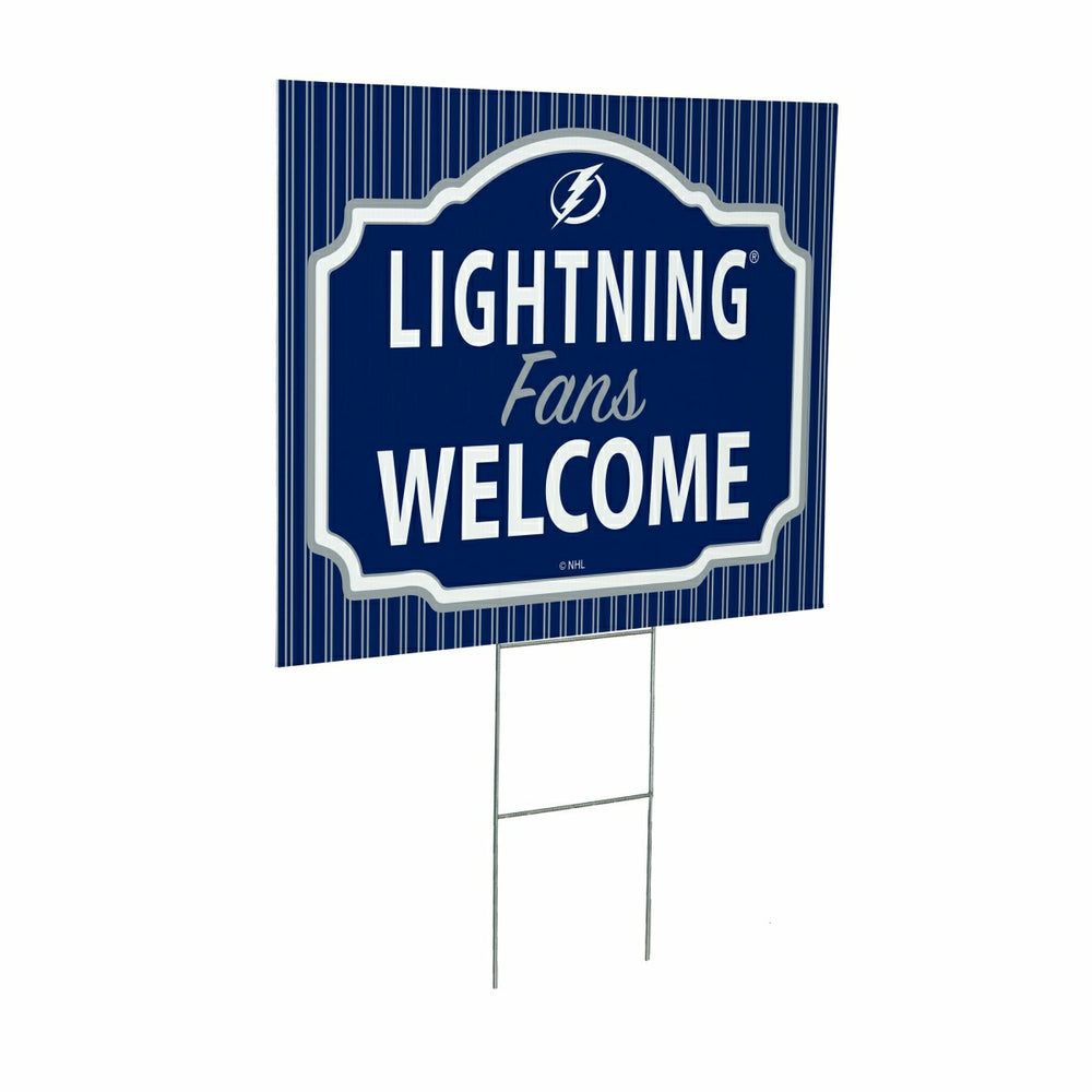 Tampa Bay Lightning Coroplast Yard Sign, "Fans Welcome" - NHL Home
