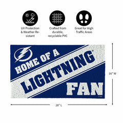 Tampa Bay Lightning, PVC Mat COLOR, Home of a Fan - NHL