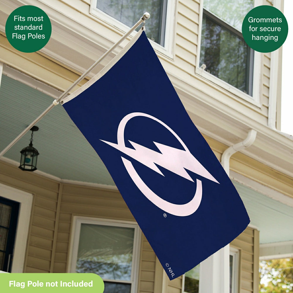 Tampa Bay Lightning Single Sided Flag with 2 Grommets, 3'x5' - NHL Home