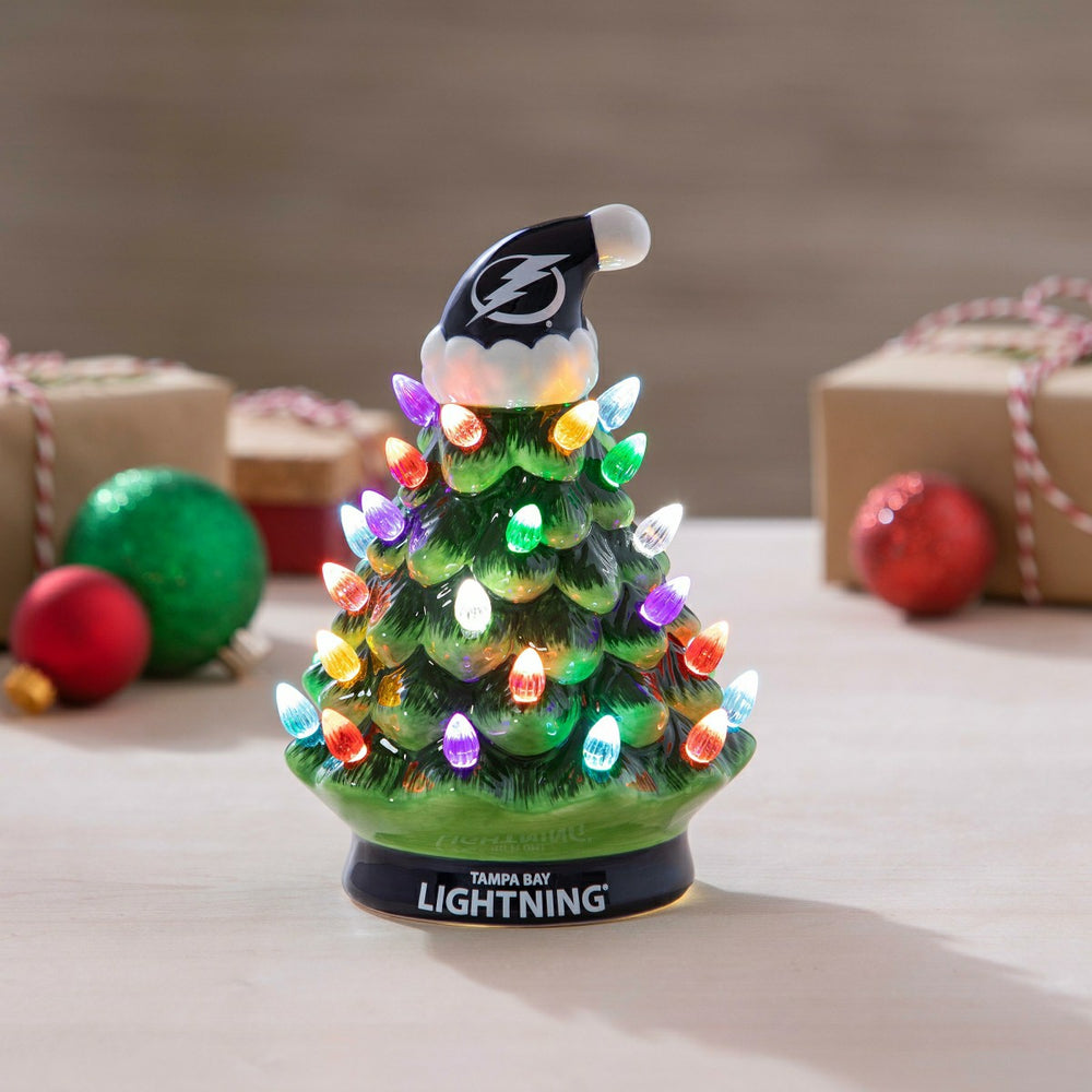 8" LED Ceramic Christmas Tree, Tampa Bay Lightning - NHL Home