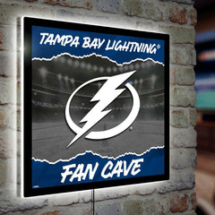 Tampa Bay Lightning 23"H x 23"L LED Wall Decor, Edgelite, Square - NHL Home