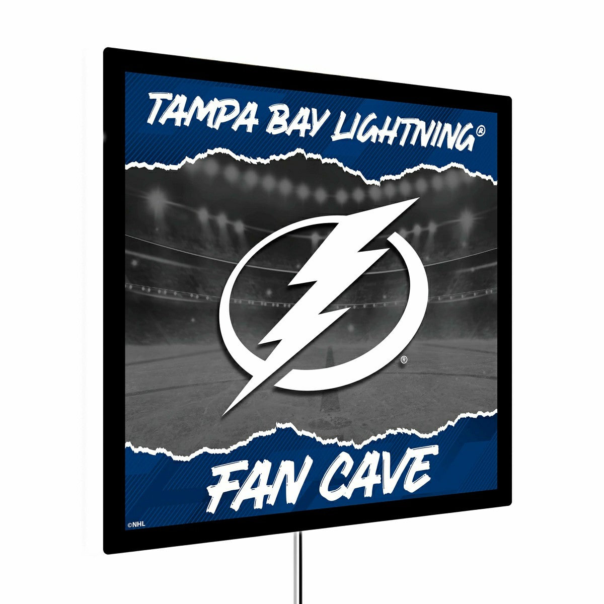 Tampa Bay Lightning 23"H x 23"L LED Wall Decor, Edgelite, Square - NHL Home