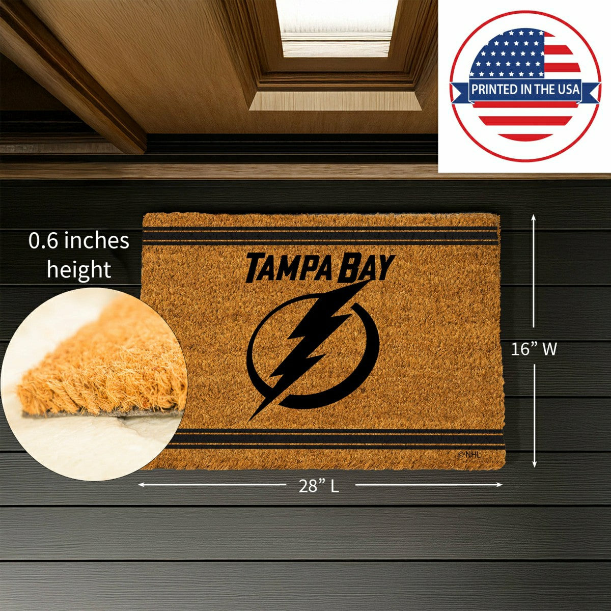 Tampa Bay Lightning, Coir Mat 1C - NHL