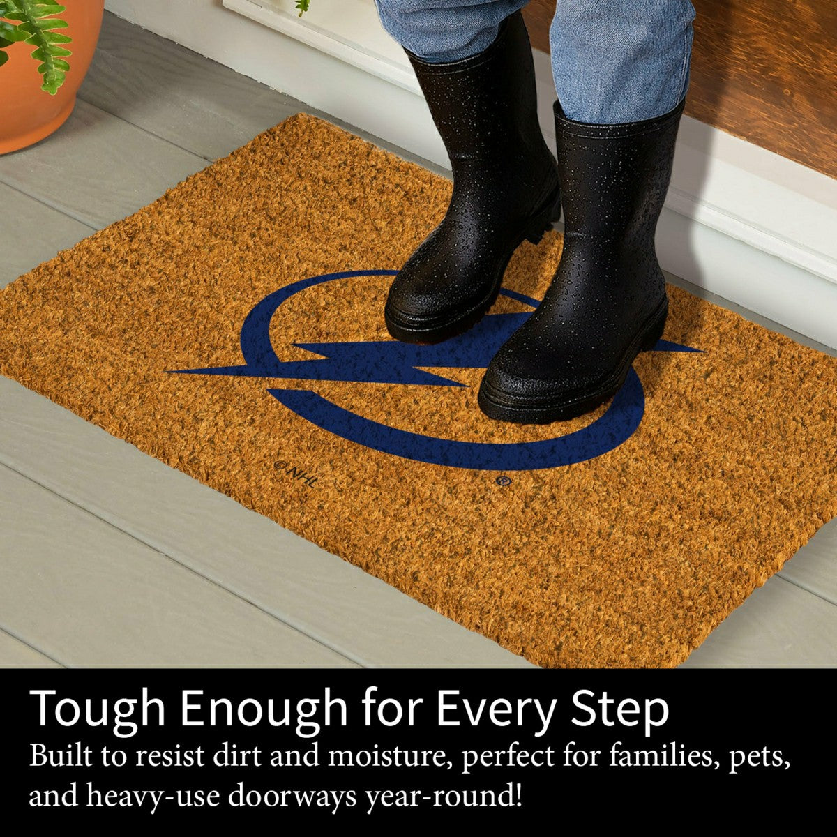 Coir Mat, 16"x28", Tampa Bay Lightning - NHL