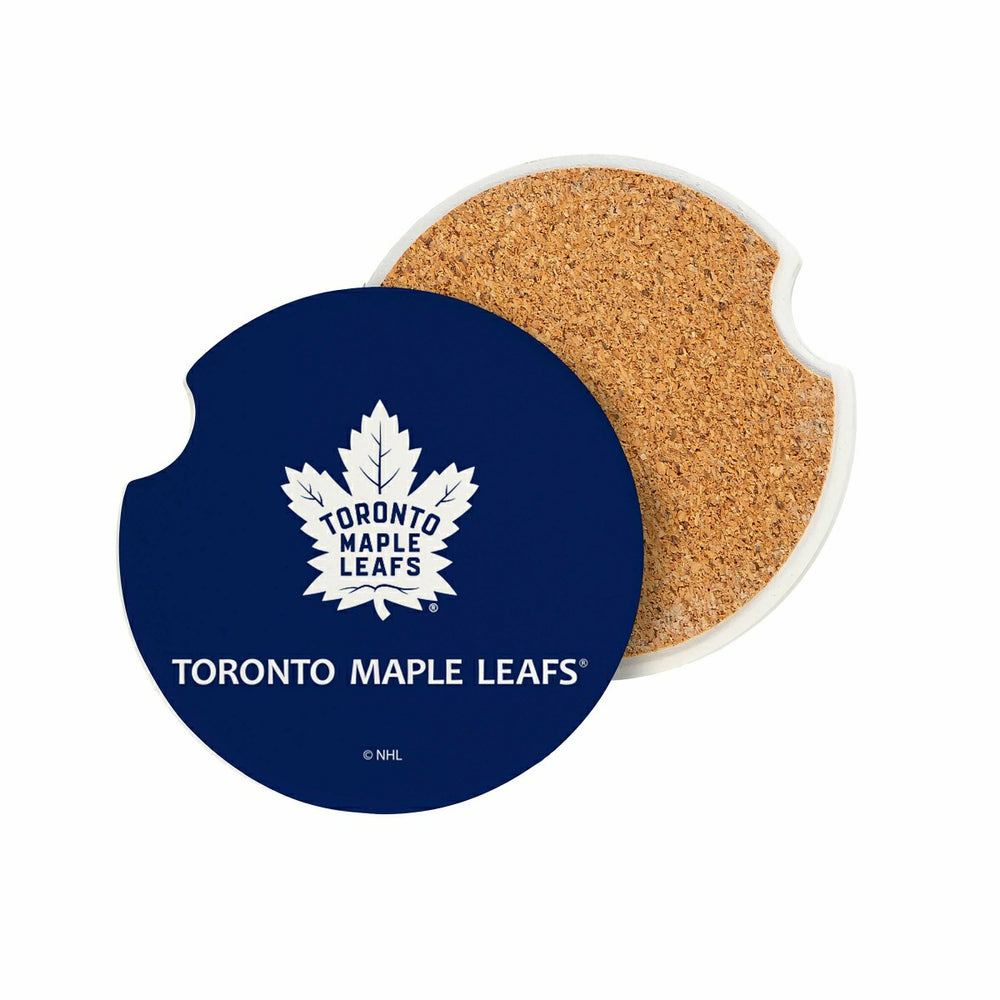 Toronto Maple Leafs Car Coaster Set, 2pc - NHL Home