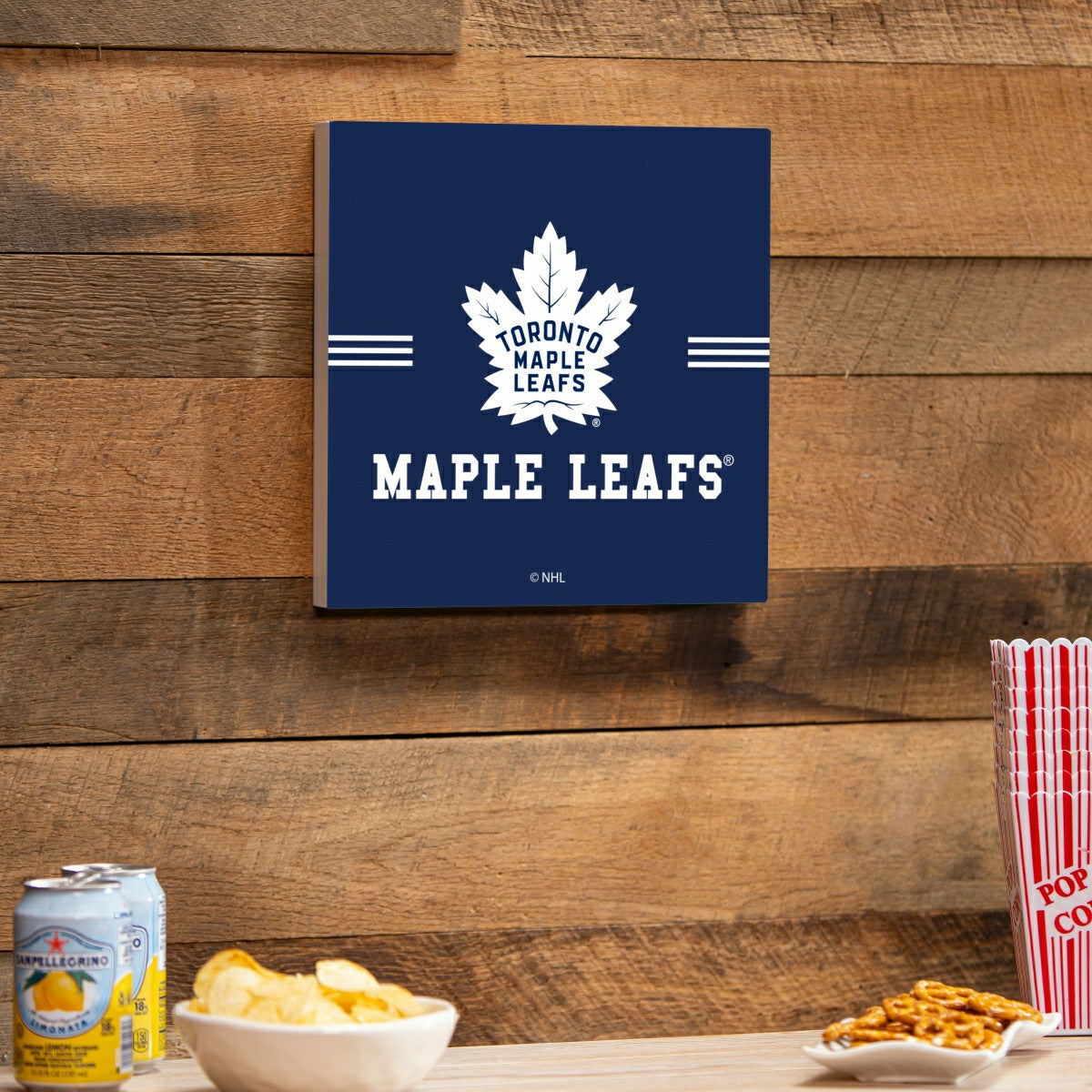 Toronto Maple Leafs Wood Wall Sign, 12x12 - NHL Home
