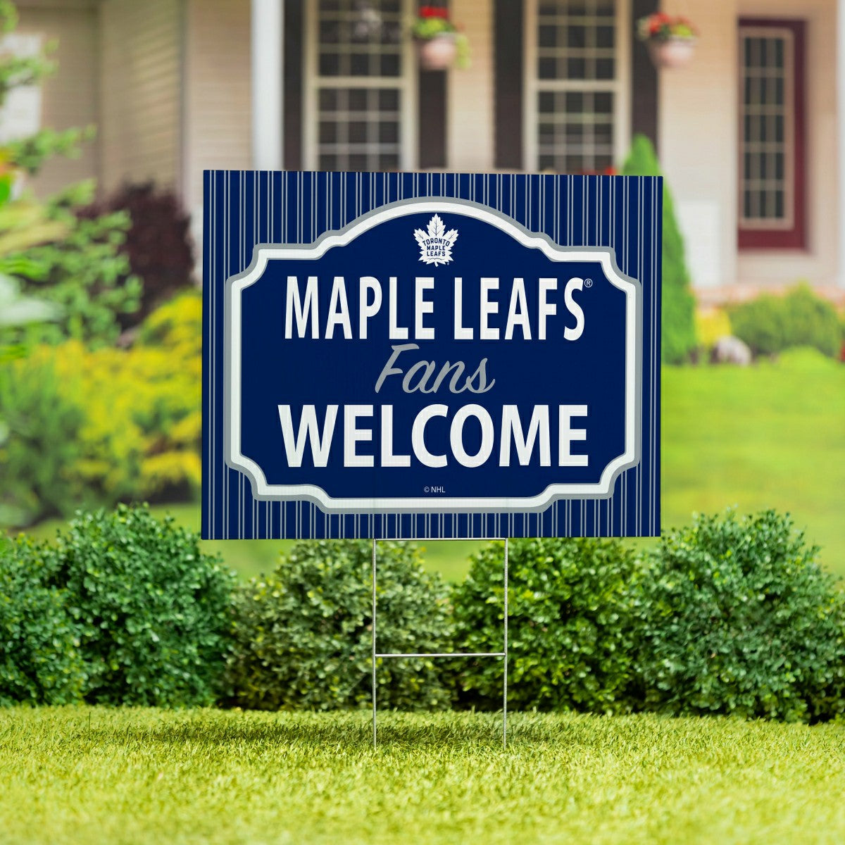 Toronto Maple Leafs Coroplast Yard Sign, "Fans Welcome" - NHL Home