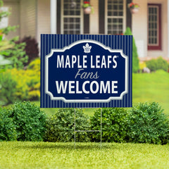 Toronto Maple Leafs Coroplast Yard Sign, "Fans Welcome" - NHL Home