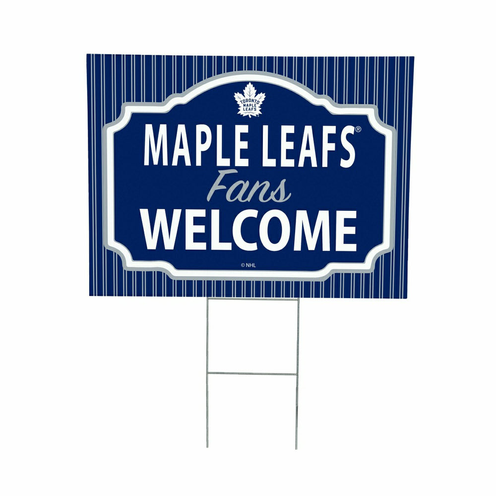 Toronto Maple Leafs Coroplast Yard Sign, "Fans Welcome" - NHL Home