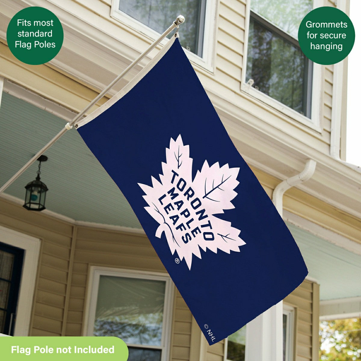 Toronto Maple Leafs Single Sided Flag with 2 Grommets, 3'x5' - NHL Home