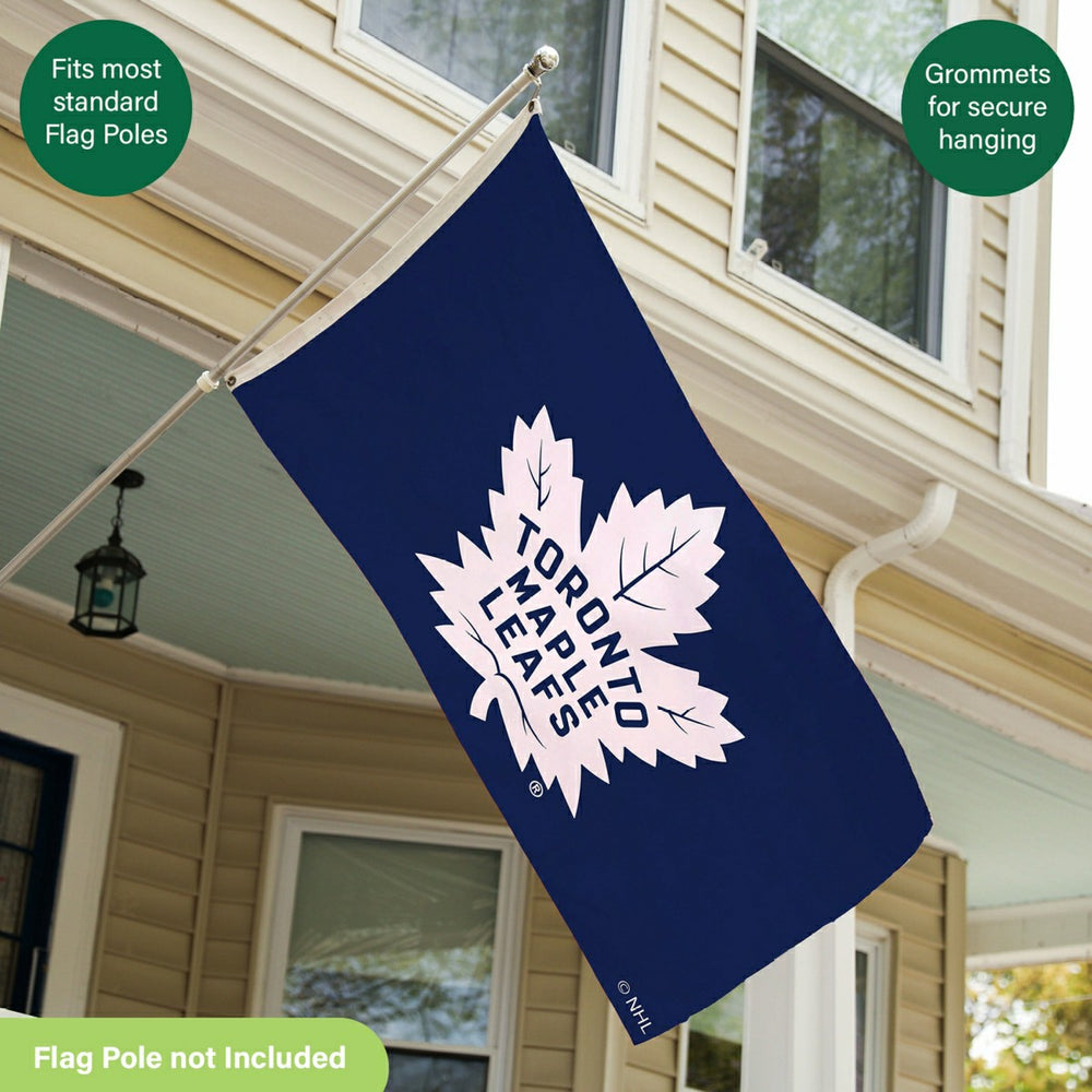 Toronto Maple Leafs Single Sided Flag with 2 Grommets, 3'x5' - NHL Home
