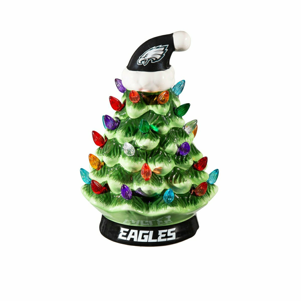 8" LED Ceramic Christmas Tree, Philadelphia Eagles - Home NFL