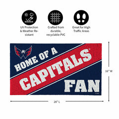 Washington Capitals, PVC Mat COLOR, Home of a Fan - NHL