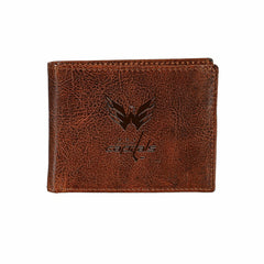 Washington Capitals, Embossed 100% Genuine Tumbled Leather Passcase Bi - NHL Home