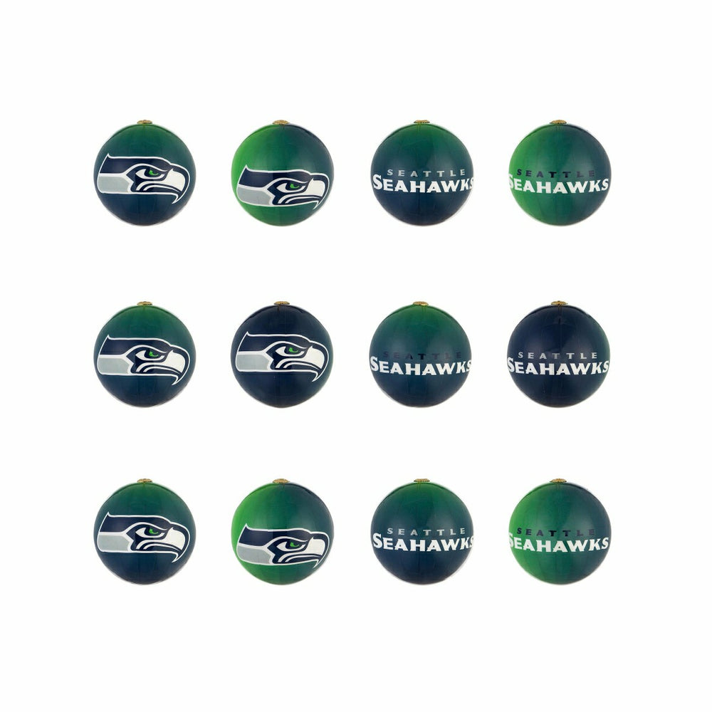12pc Ornament Set, Seattle Seahawks - Home NFL