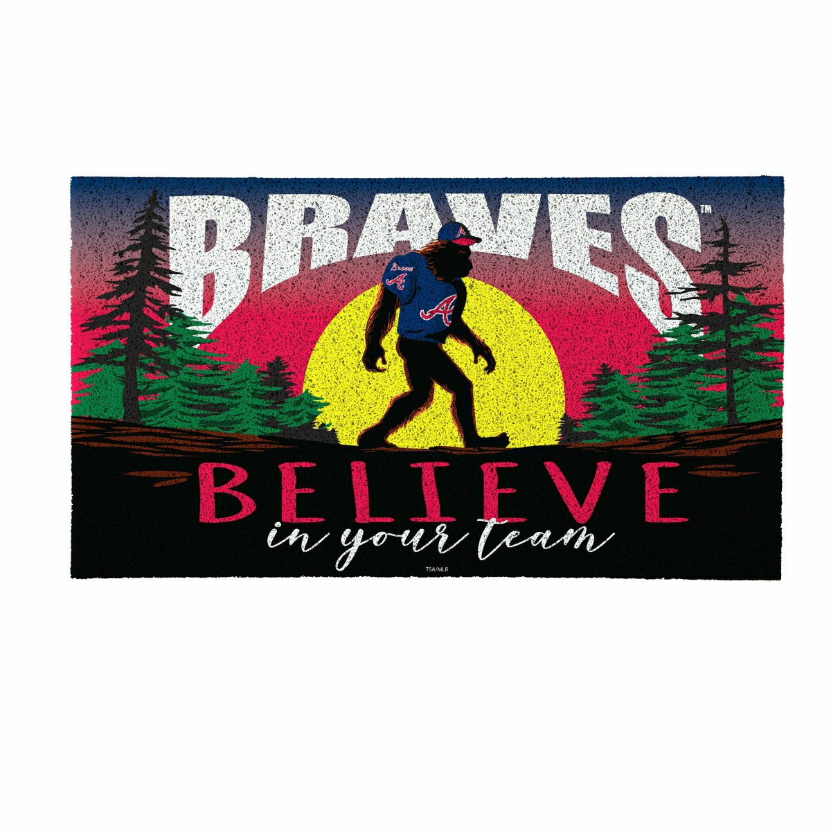 Atlanta Braves Bigfoot PVC Mat, 28"x16" - MLB