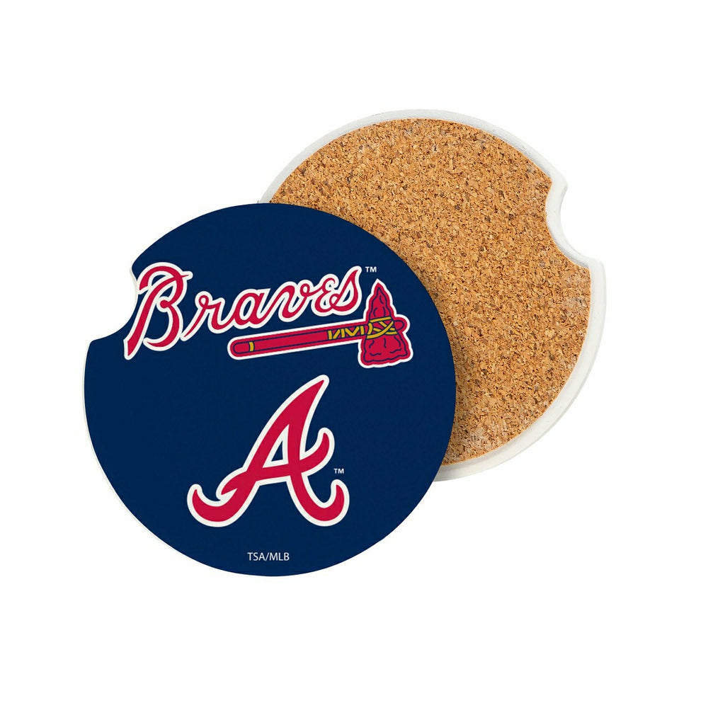 Atlanta Braves Car Coaster Set, 2pc - MLB Home