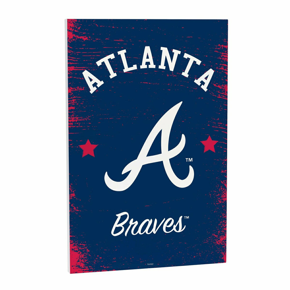 Atlanta Braves Wood Wall Sign, 16x24 - MLB Home