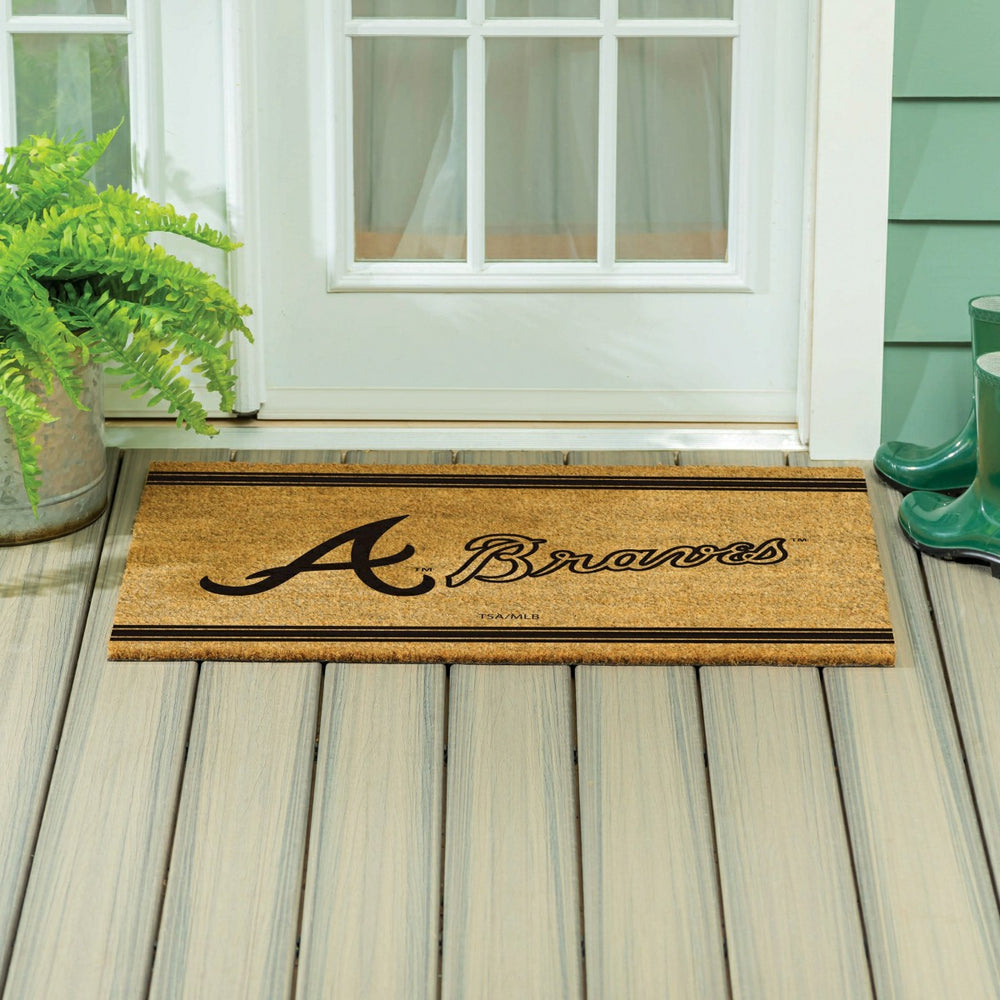Atlanta Braves Large One Color Coir Mat, 36"x24" - MLB