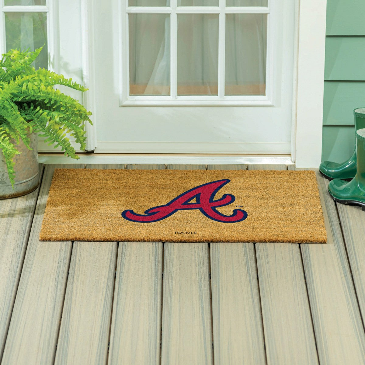Atlanta Braves Large Full Color Coir Mat, 36"x24" - MLB