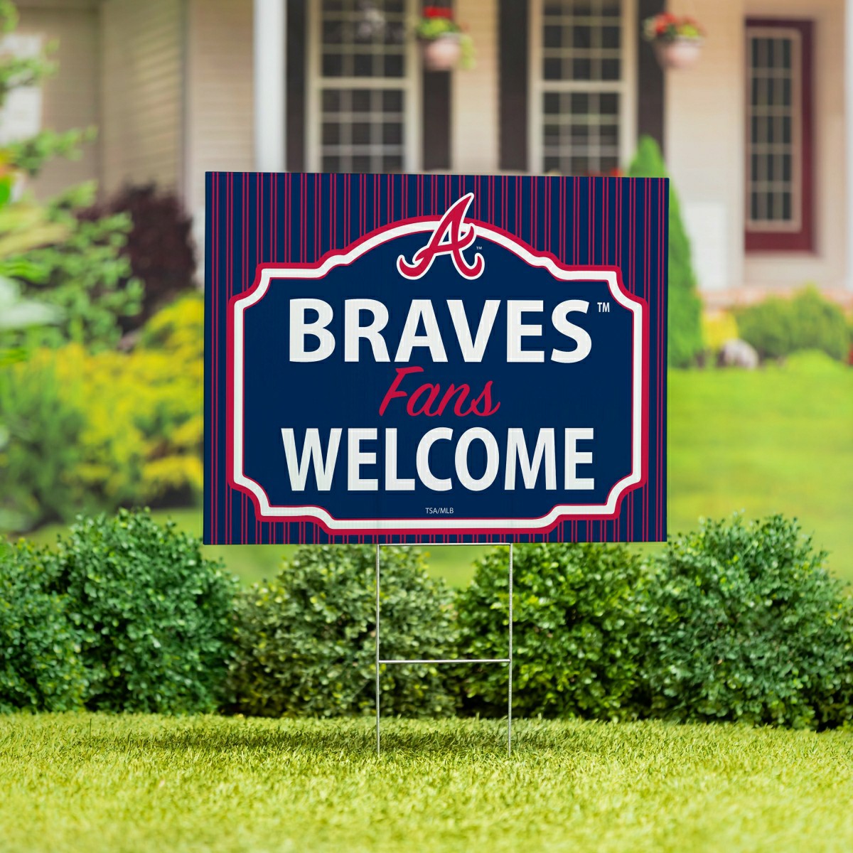 Atlanta Braves Coroplast Yard Sign, "Fans Welcome" - MLB Home