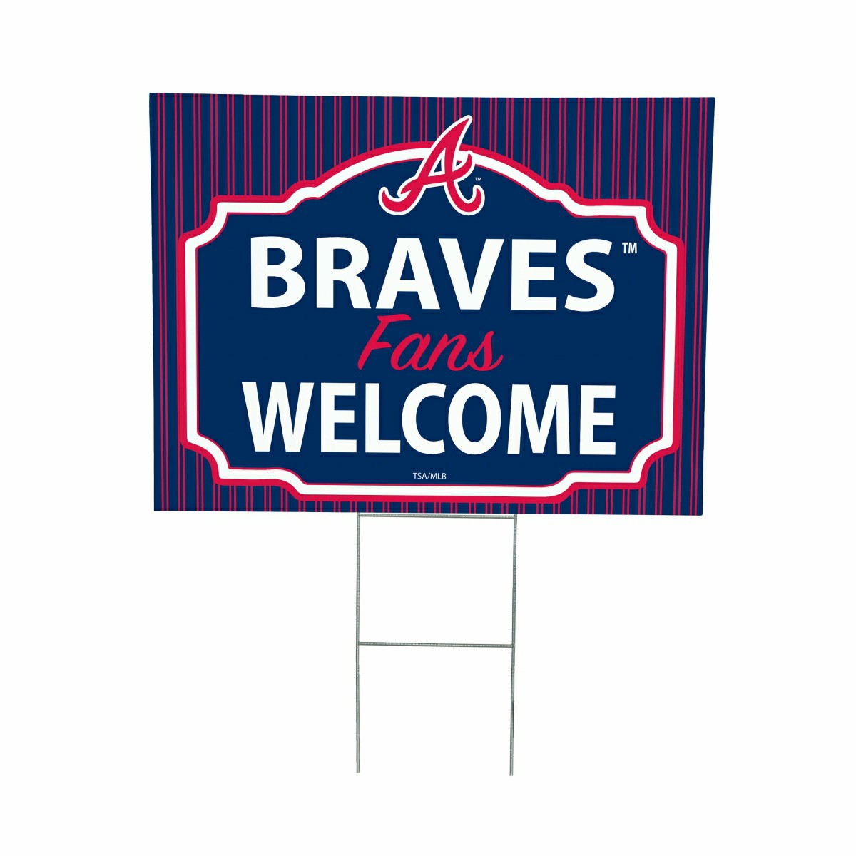 Atlanta Braves Coroplast Yard Sign, "Fans Welcome" - MLB Home