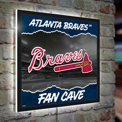 Atlanta Braves 23"H x 23"L LED Wall Decor, Edgelite, Square - MLB Home