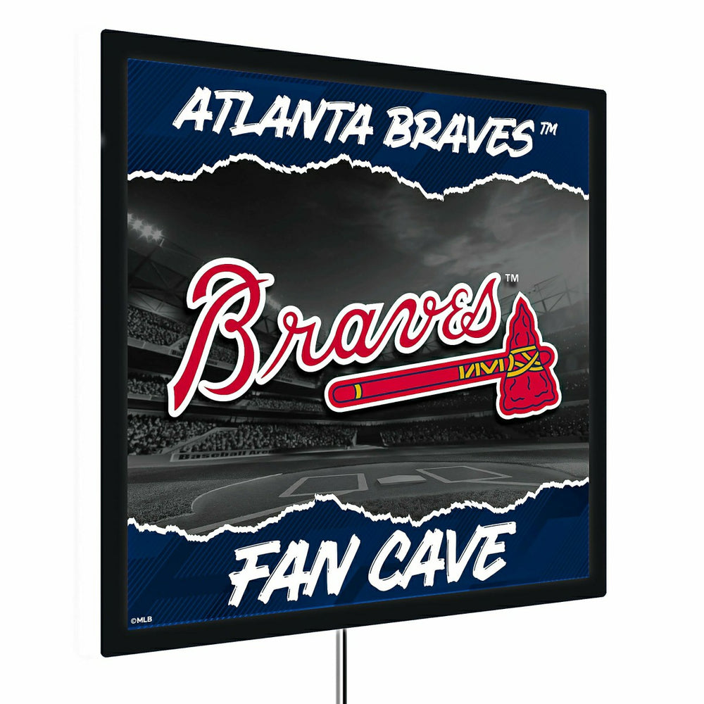 Atlanta Braves 23"H x 23"L LED Wall Decor, Edgelite, Square - MLB Home