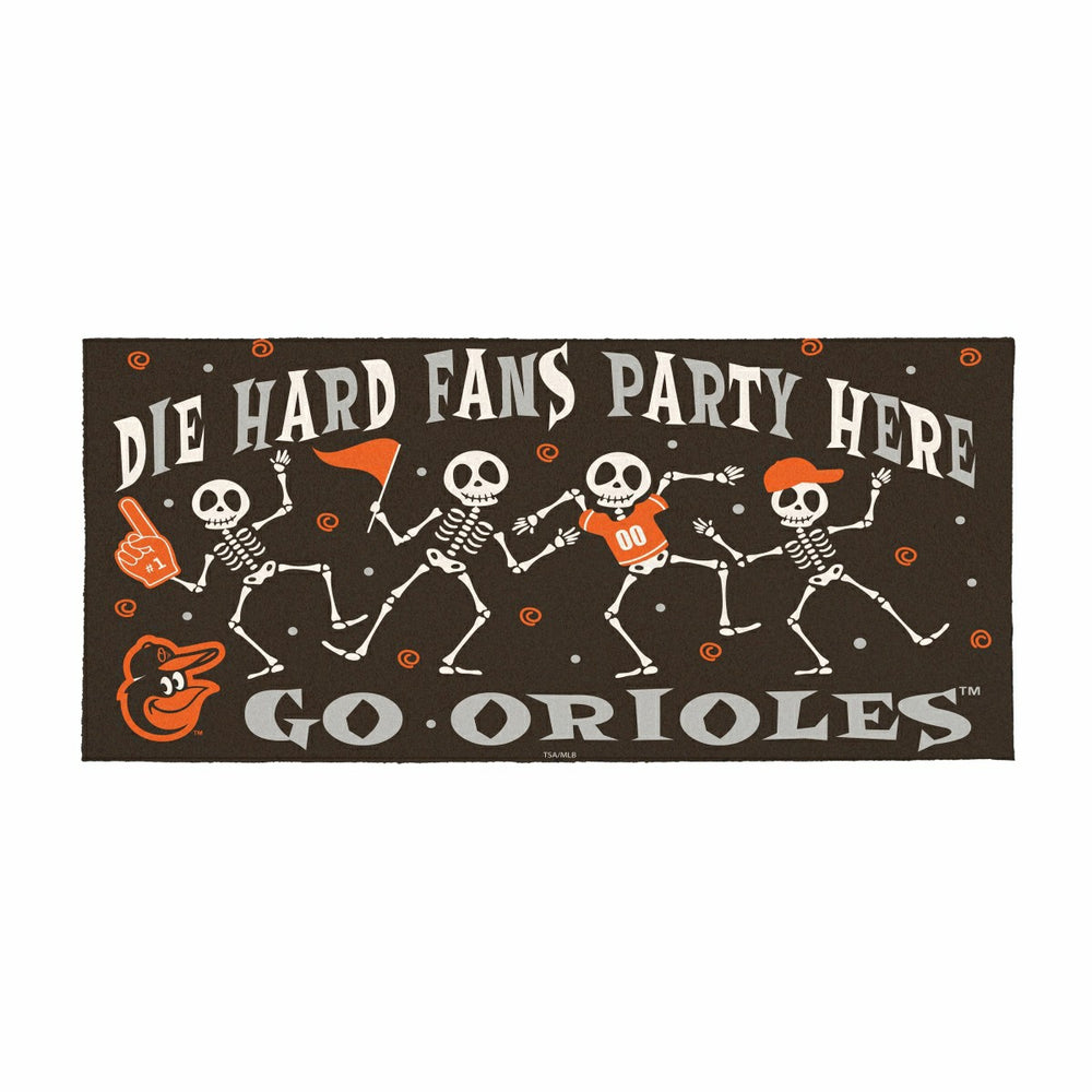 Baltimore Orioles Flocked Coir Halloween Sassafras Switch Mat, 22"x10" - MLB