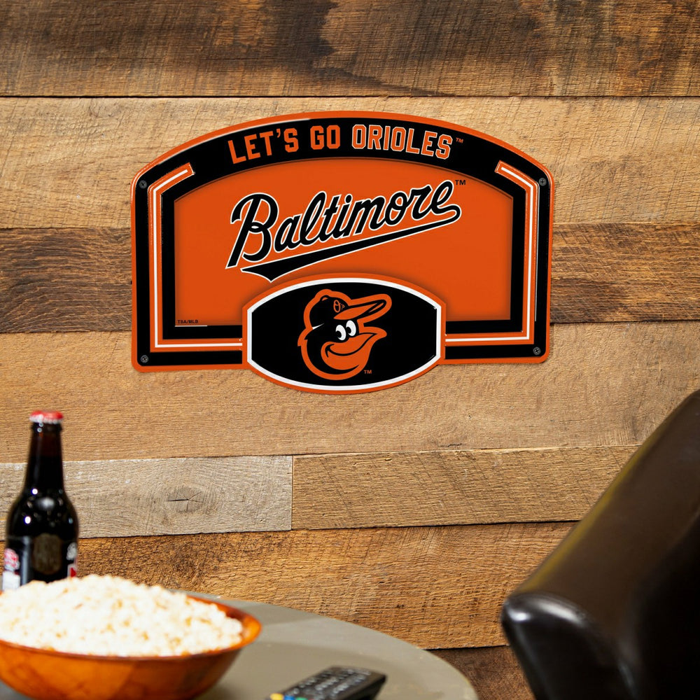 Baltimore Orioles USA Embossed Steel Wall Sign, 11" x 17" - MLB Home