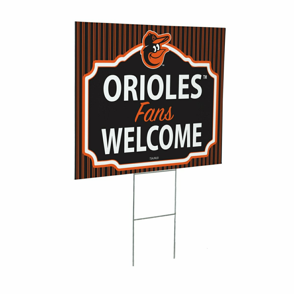 Baltimore Orioles Coroplast Yard Sign, "Fans Welcome" - MLB Home