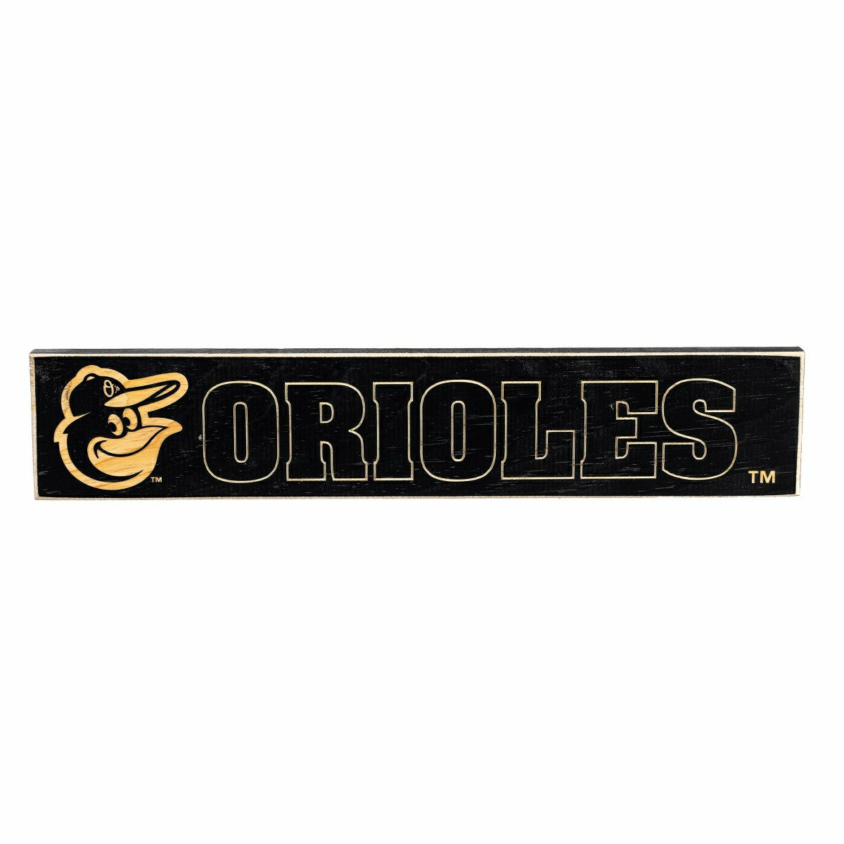 Baltimore Orioles Engraved Wood Sign, 3.5" x 18" - MLB Home