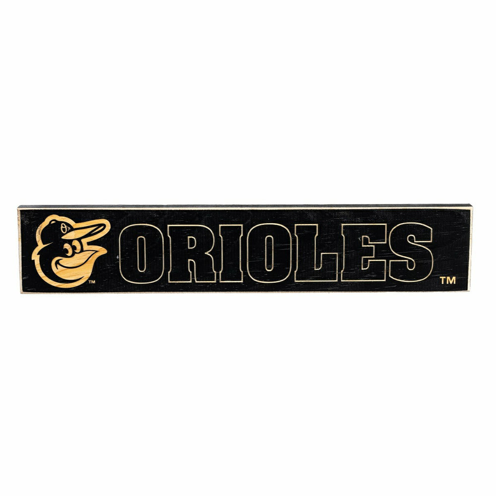 Baltimore Orioles Engraved Wood Sign, 3.5" x 18" - MLB Home