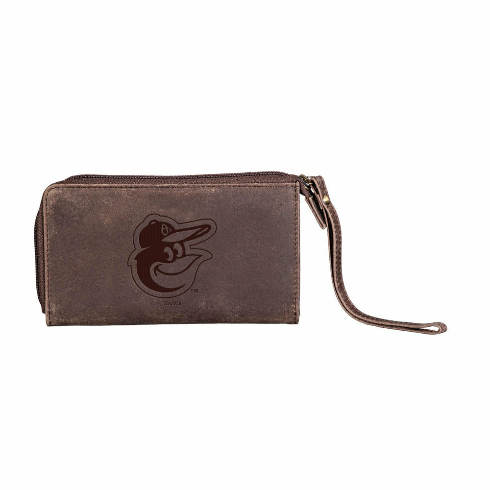 Baltimore Orioles Wristlet Wallet Brown - MLB Home
